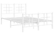 Łóżka - Białe metalowe łóżko małżeńskie 140x200 cm D0-A88 - miniaturka - grafika 1