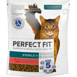 Karma dla kota PERFECT FIT Sterile Wołowina 750 g - Sucha karma dla kotów - miniaturka - grafika 1