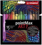 Długopisy - Stabilo Cienkopis Pointmax Arty 15 kolorów STABILO - miniaturka - grafika 1