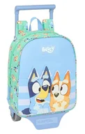 Plecaki - Safta BLUEY SISTERS plecak do przedszkola z wózkiem, idealny dla dzieci w różnym wieku, wygodny i wszechstronny, wysokiej jakości i trwałości, 22 x 10 x 27 cm, turkusowy, rozmiar M, casual, morski, M - miniaturka - grafika 1