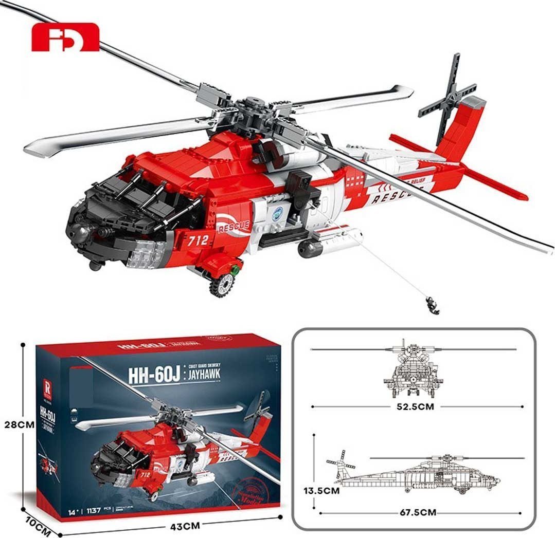 1PUNKT Zestaw Klocków Helikopter HH-60J 1137el.