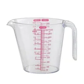 Pozostałe akcesoria kuchenne - Dzbanek plastikowy z miarką 1 l transparentny - miniaturka - grafika 1