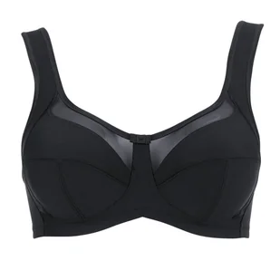 Czarny stanik miękki BIUSTONOSZ BEZ FISZBIN SZEROKIE RAMIĄCZKA Clara 75F - Biustonosze - miniaturka - grafika 1