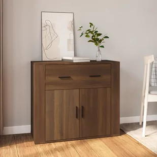 Lumarko Szafka, brązowy dąb, 80x33x70 cm, materiał drewnopochodny - Szafki do salonu - miniaturka - grafika 1