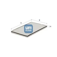 Filtry kabinowe - Filtr, wentylacja przestrzeni pasażerskiej UFI Filtry 53.001.00 - miniaturka - grafika 1