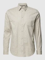 Koszule męskie - Koszula casualowa o kroju slim fit we wzory na całej powierzchni - miniaturka - grafika 1