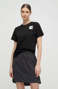 The North Face t-shirt bawełniany W S/S Relaxed Fine Tee damski kolor czarny NF0A87NEJK31 - Koszulki sportowe damskie - miniaturka - grafika 1