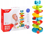 Sortery dla dzieci - Tor Zjeżdżalnia Piramidka Słonik z kulkami ZA3805 - miniaturka - grafika 1