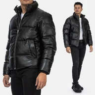 Kurtki męskie - Kurtka Męska Puchowa Pikowana Zimowa Bez Kaptura Czarna ZARA 8281/313/800 XL Czarny - miniaturka - grafika 1