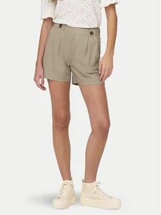 JDY Szorty materiałowe Birdie Geggo 15320995 Beżowy Regular Fit - Spodenki damskie - miniaturka - grafika 1