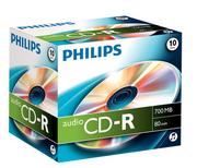 Nośniki danych - Philips CDR 80 min 700 MB Audio 10 Pack CD do nagrywania CR7A0NJ10/00 - miniaturka - grafika 1