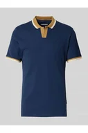Koszulki męskie - Koszulka polo o kroju regular fit z dekoltem w serek model Evo - Blend - miniaturka - grafika 1