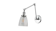 Lampy ścienne - Lumina Deco LAMPA ŚCIENNA KINKIET LOFTOWY FABI PRO W2 LDW 6800-2 (CHR+PR) - miniaturka - grafika 1