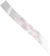 Wieczór panieński i kawalerski - Szarfa personalizowana z imieniem na Wieczór Panieński - 140 cm - 1 szt. - miniaturka - grafika 1