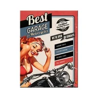 Dekoracje domu - Art Nostalgic 14276 Biker kroki Corner Best Garage Red Magnet, 8 x 6 cm 14276 - miniaturka - grafika 1