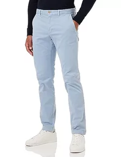 Spodenki męskie - Tommy Hilfiger Męskie spodnie tkane Denton Chino Premium GMD, Southern Sky, 38W / 32L, Południowe niebo, 38W x 32L - grafika 1