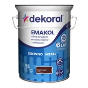 Emalie - Dekoral Emalia olejno-alkidowa EMAKOL Brązowy ciemny 5 l - miniaturka - grafika 1