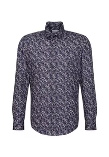 Seidensticker Męska koszula biznesowa - Shaped Fit - łatwa do prasowania - kołnierz Kent - długi rękaw - 100% bawełna, szary, 40 - Koszule męskie - miniaturka - grafika 1