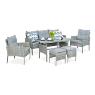 Meble ogrodowe - Zestaw mebli ogrodowych FOCUS GARDEN Cortina Dolphin Grey, szary, 6-elementowy - miniaturka - grafika 1