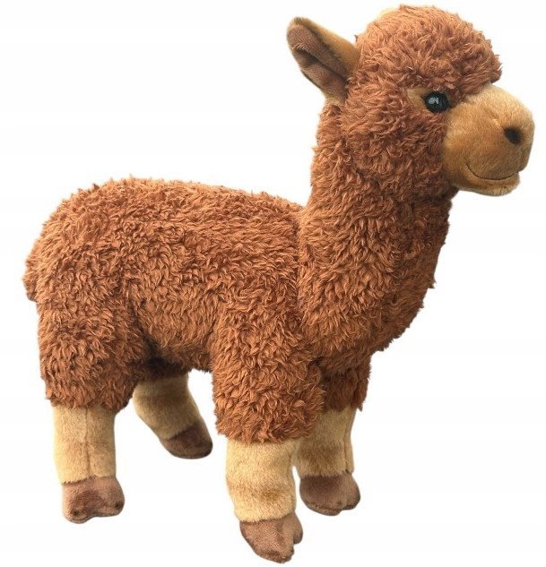 Maskotka Alpaka Lama Brązowa DUBI - 28cm