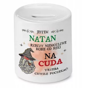 Skarbonka Dla Natana na Urodziny Imieniny Prezent z Nadrukiem ze Zdjęciem - Skarbonki - miniaturka - grafika 1