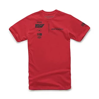 Koszulki męskie - Alpinestars Ageless Classic - Męski T-shirt ze 100% bawełny, sportowa koszulka z krótkim rękawem, krój podkreślający sylwetkę, czerwony, S - grafika 1
