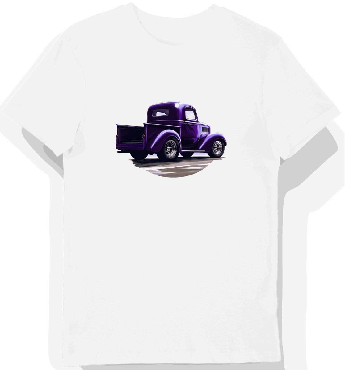 Koszulka męska biała z motywem klasycznych furgonetek 3XL
