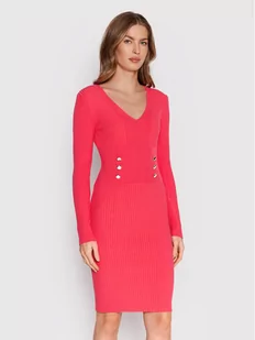 Rinascimento Sukienka dzianinowa CFM0010758003 Różowy Slim Fit - Sukienki - miniaturka - grafika 1