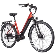 Rowery elektryczne - Rower elektryczny BOTTECCHIA Evo Lady D17 28 cali damski Czarno-czerwony - miniaturka - grafika 1