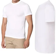 Koszulki męskie - Wygodna podkoszulka męska komfortowa Bawełna Certyfikat kolory L biała - miniaturka - grafika 1