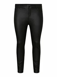 VERO MODA Spodnie damskie Vmseven normalna talia gładkie, Black 1, 50 - Spodnie damskie - miniaturka - grafika 1