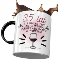Kubki - Kubek Czarny na Urodziny 35 35te 35-te Prezent z Nadrukiem ze Zdjęciem + Opakowanie na prezent (wzór 03) - miniaturka - grafika 1