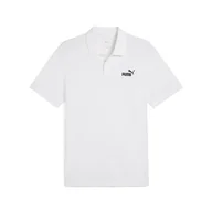 Koszulki sportowe męskie - Męska koszulka polo Essentials z logo No. 1 z piki PUMA White - miniaturka - grafika 1