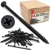Wkręty - Wkręty do kartongipsu do drewna 4,8x120mm 200szt. - miniaturka - grafika 1