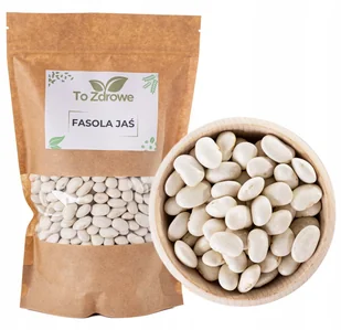 FASOLA PIĘKNY JAŚ 1kg fasolka biała Jaś karłowy To Zdrowe - Ziarna i nasiona roślin strączkowych - miniaturka - grafika 1