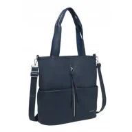 Torebki damskie - Stylowa Torebka Damska Shopper Granatowa Format A4 LUIGISANTO V0427-4 Blue - miniaturka - grafika 1