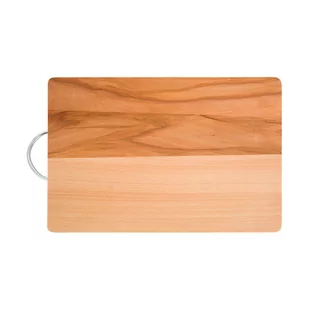 Domotti Deska do krojenia drewniana prostokątna z metalową rączką Woody 30 x 20 cm - Deski do krojenia - miniaturka - grafika 1