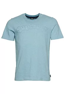 Koszulki męskie - Superdry Koszulka męska z nadrukiem, Kamienny Blue Marl, XL - grafika 1