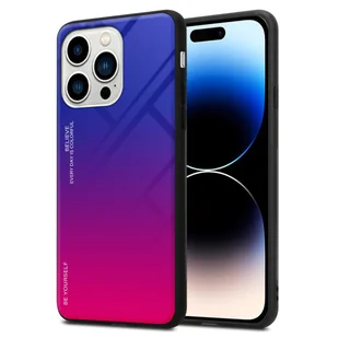 Pokrowiec Do Apple iPhone 14 PRO Etui w FIOLETOWO - CZERWONY TPU Obudowa Case Cover Plecki Ochronny Cadorabo - Etui i futerały do telefonów - miniaturka - grafika 1
