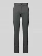 Spodnie męskie - Spodnie o kroju slim fit z elastycznym paskiem model ‘Langford’ - miniaturka - grafika 1