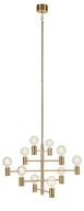 Lampy sufitowe - Markslojd lampa wisząca Paris 10L 10xE27 ciemny mosiądz 108117 - miniaturka - grafika 1