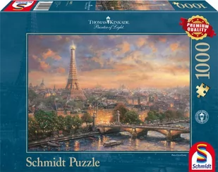 Schmidt Spiele PQ Puzzle 1000 el. THOMAS KINKADE Paryż - miasto miłości PS0322A17 - Puzzle - miniaturka - grafika 2