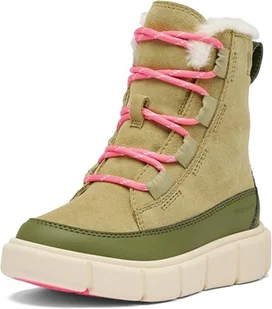 SOREL MŁODZIEŻOWE ŚNIEGOWCE ZE SKÓRĄ Z LOGO 37 JJA - Śniegowce damskie - miniaturka - grafika 1