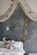 Girlandy - Lniana girlanda świąteczna "Różowa choinka" - miniaturka - grafika 1