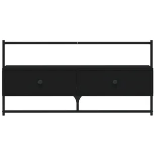 Szafka pod telewizor, ścienna, czarna, 100,5x30x51 cm Lumarko! - Szafki RTV - miniaturka - grafika 8