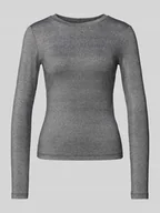 Bluzki damskie - Bluzka z długim rękawem o kroju slim fit z mieszanki wiskozy model ‘Eleinas’ - miniaturka - grafika 1