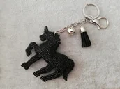 Breloki - Brelok Breloczek Jednorożec W Cyrkoniach Do Kluczy - miniaturka - grafika 1