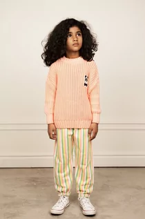 Swetry damskie - Mini Rodini Mini Rodini sweter bawełniany dziecięcy kolor różowy - grafika 1
