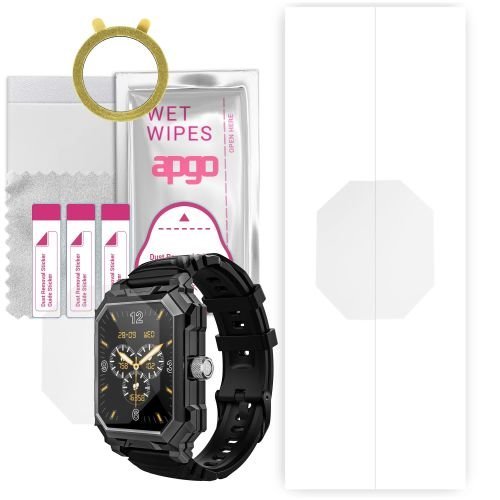 1x folia hydrożelowa ochronna do BlitzWolf BW-GTS3 - apgo Smartwatch Hydrogel Protection Ochrona na ekran smartwatcha