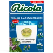 Zdrowa żywność - Ricola Mentol, szwajcarskie cukierki ziołowe, bez cukru, 27,5 g - miniaturka - grafika 1